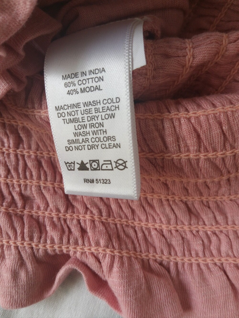 1. State Blush Pink Long-Sleeve Smocked Waist Top - Picture 5 of 7